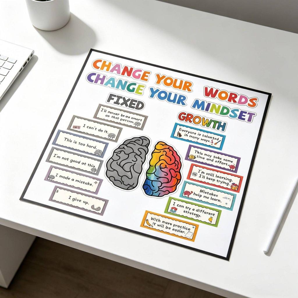 Resilience Building Poster Positive Statements Inspirational Quote Display Art Colorful Design