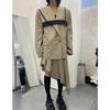 [Clearance, No Refunds] Retro Suspender Suit with Asymmetrical Pleated Skirt