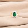 Anillo de plata de ley 925 con gema de ónix verde, hecho a mano, ideal como regalo de Año Nuevo (RR-61-17).