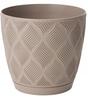 Vaso Ecológico Bege 172x19cm plástico clássico com prato Flow Petit