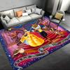 1pc Happy Beauty and The Beast Rug Anti Slip, Non Shedding, Bedroom & Laundry Handcrafted Home Decor, Ideal for Living, Adds Vibrancy To Any Room Chri
