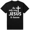 Funny Retro Jesus Way To Heaven Cotton Tops Fitness TShirt Oversized Unisex Tshirt Graphic Tees Mens Clothing Streetwear