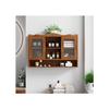 Wardrobe - - 90 Cm - Double Sliding Door - Solid Wood - Brown