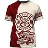 Firefighters Extinguish The Fire Graphic Men's Short Sleeve T-shirts 3d Print Fashion Oversized T Shirt Street Loose Casual Tops