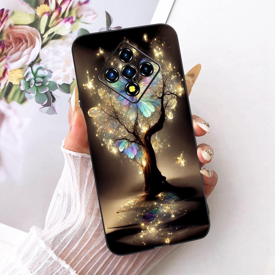 Cute Printing Phone Case For Infinix Zero8 Zero8i Soft Black Silicone TPU Cases For Infinix Zero 8 8i X687B X687 Covers Bumpers