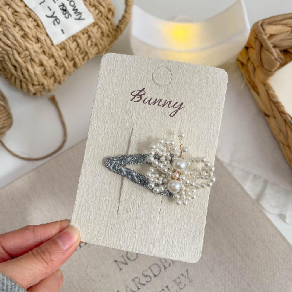 Beaded Pearl Flower Geometric BB Clip Korean Barrettes Bangs Side Clip Hairpin Hair Clip Headdress Children's Hair Accessories