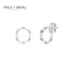 PAULBRIAL PYBE0096 (WG) Round Cubic Earrings Large