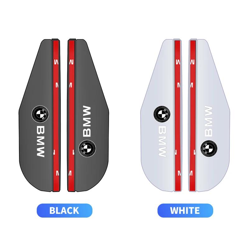 WMV2   2Pcs Car Rearview Rain Eyebrow Transparent Stickers For BMW 50 Anniversary E36 E60 E90 X2 X1 X3 X5 E46 E39 E70 M3 M5 M6 50JAHRE