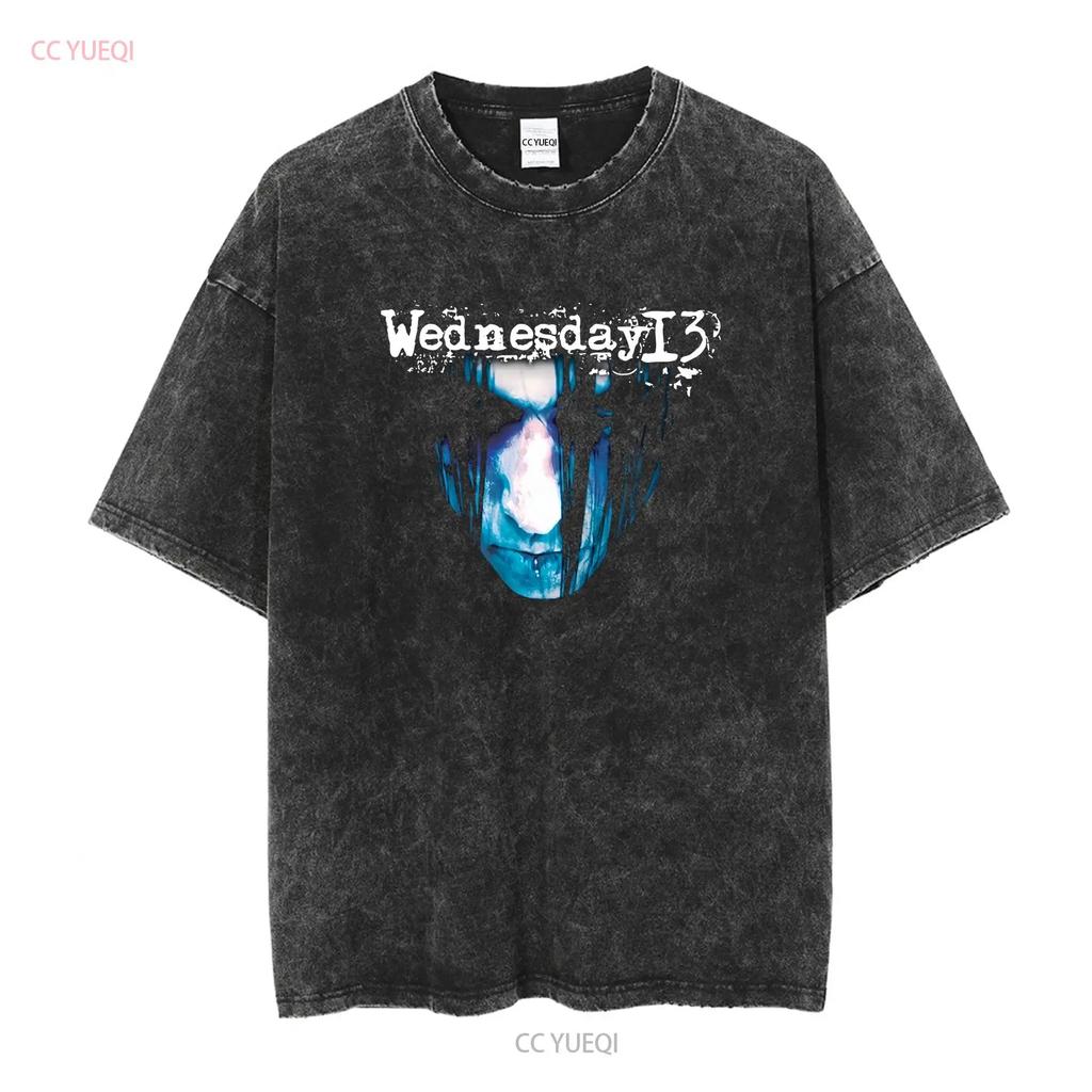 Vintage Wednesday 13 Band Skeletons T-shirt Maat L Y2K Horror Punk Murderdolls lange of korte mouwen vintage Gewassen Unisex
