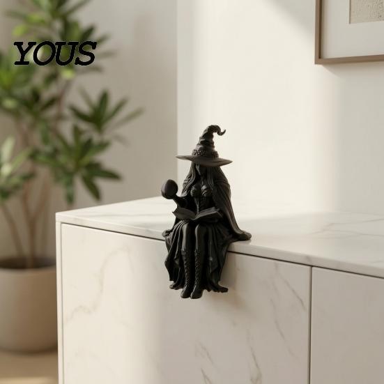 Artistic Desktop Figure 3D Printed Fortune Teller Figurine, Halloween Mystic Gypsy Statue for Shelf Spooky Aesthetic Gift Tabletop Display,