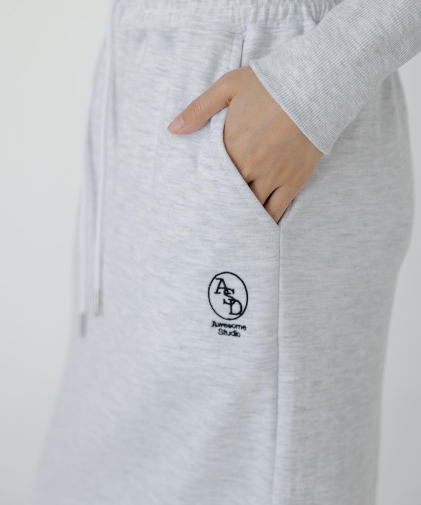 Super Studio Jupe Longue Sweat Femme Gris Blanc