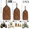 3PCS/SET Hand Woven Fruit Vegetables Basket Wall Mounted Cotton Rope Kitchen Storage Basket Mesh Pocket Breathable