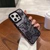 3D Bling Glitter Vlinder Quick Sand Kleurverloop Hoesje Voor iPhone 17 16 15 14 13 12 11 Pro Max Plus Air Plating Schokbestendig Hoes