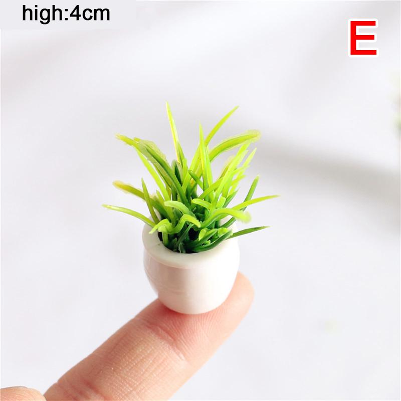 12 Style 1:12 Dollhouse Mini Plant Pot Eco-Friendly Resin Home Decor Accessoires