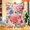 1pc 2D Flat Printing Spring & Summer New Arrival Floral And Bird Theme Digital Printing Blanket, Universal for All Seasons, Leisure Blanket, 100% Poly