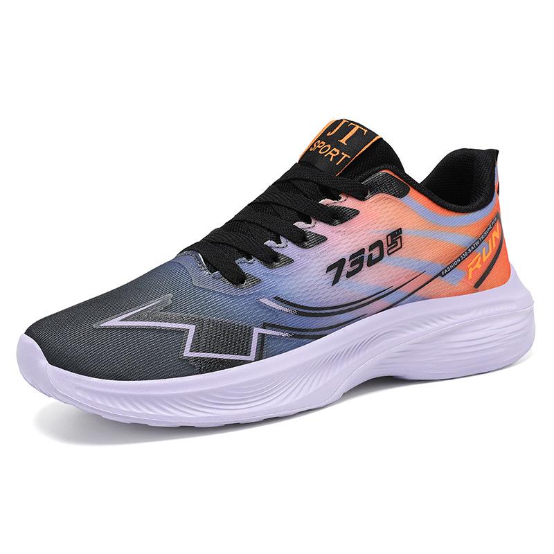Spring and Autumn New Breathable Men's Shoes Thick Bottom Anti slip Wear resistant Running Sports and Leisure Shoes for Couples