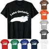 Men's Casual Loose Fit Long Sleeve Collared Shirt with Color Block and Letter Print