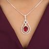 Natural Pink Rubellite Gemstone 925 Sterling Silver Jewelry  Zircon Pendant CZP-6-12