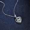 SILVER Necklace Women' Chain Heart Pendant As a gift + SET