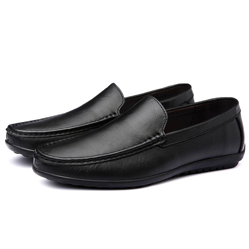 Fashion 2024 Men Boat Shoes Business Breathable Mens Loafers Shoes Moccasins Flat Shoes Casual Genuine Leather Footwear Slip On Antiskid
