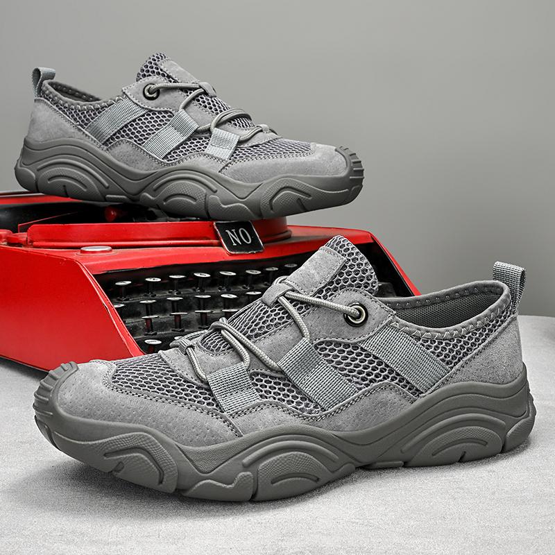 Nieuwe Trend Heren Mesh Hardloopschoenen Ademende Atletische Sneakers Antislip Rubberen Zool Waadschoenen Waterschoenen Comfortabele Wandelschoenen