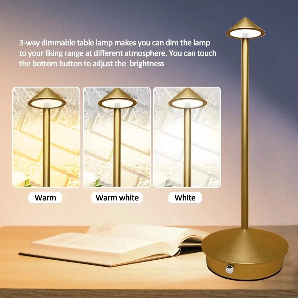 1PC Rechargeable Table Lamp Creative Dining Touch Led Hotel Bar Coffee  Table Lamp  Decorative Desk Lamp