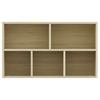 Bookshelf Sideboard Sonoma Oak 50 X 25 X 80 Cm Particleboard