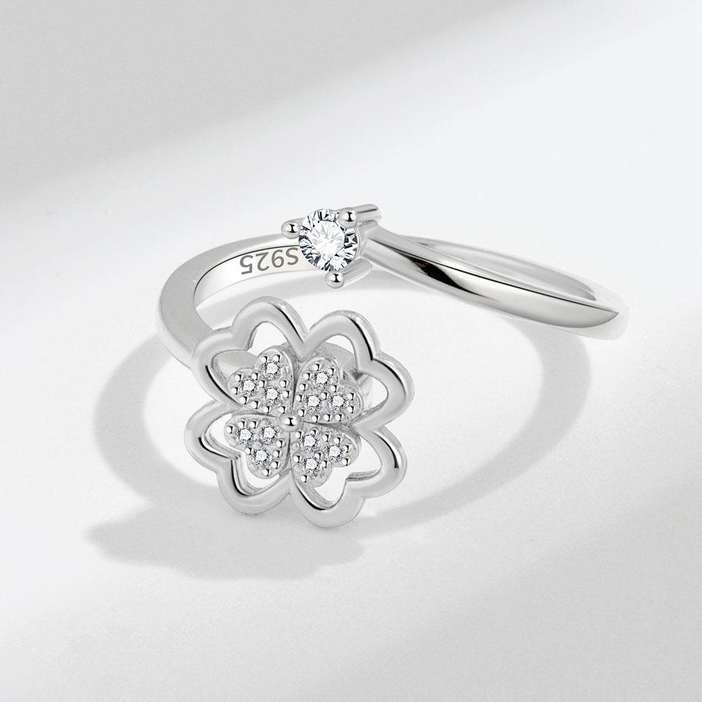 Modischer, verstellbarer, drehbarer Ring mit Sonnenblumenmotiv, hochwertiges Gefühl der Einfachheit, Mori-Hände umarmen personalisierten Fingerring, Handschmuck