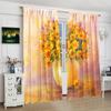 2 Pieces - Sunflower - Printed Curtain - Polyester Material - Suitable for Bedroom, Living Room, Study, Private Space