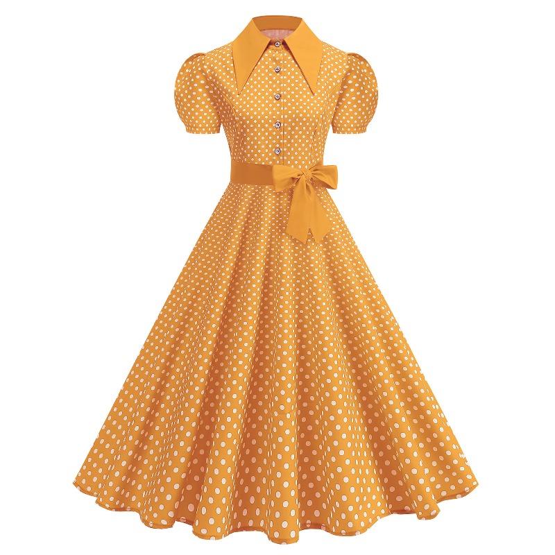 QICED Fashion Summer Spring Short Sleeve O-Neck Casual Dresses