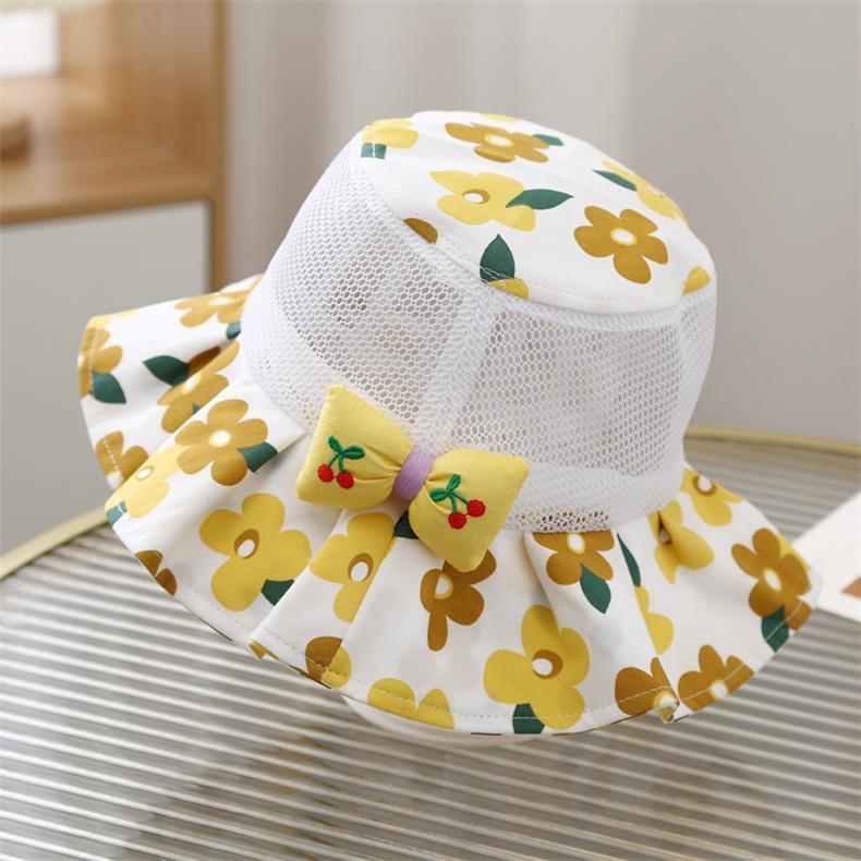 Children's Sunscreen Hat Boys' Sunshade Thin Edition UV Protection Summer Baby Girls' Fisherman's Hat Mesh Sunscreen Hat