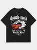 Cosmic Speed Extreme Sport Racing On The Mountain Men Tee T Shirt Cotton T-Shirt Casual Breathable Clothes Oversize Short Sleeve