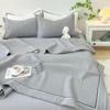 French Style Quilted Summer Comforter Set Elegance Princess Bubble Yarn Air Conditioning Quilt Set Skin-friendly Blanket Summer