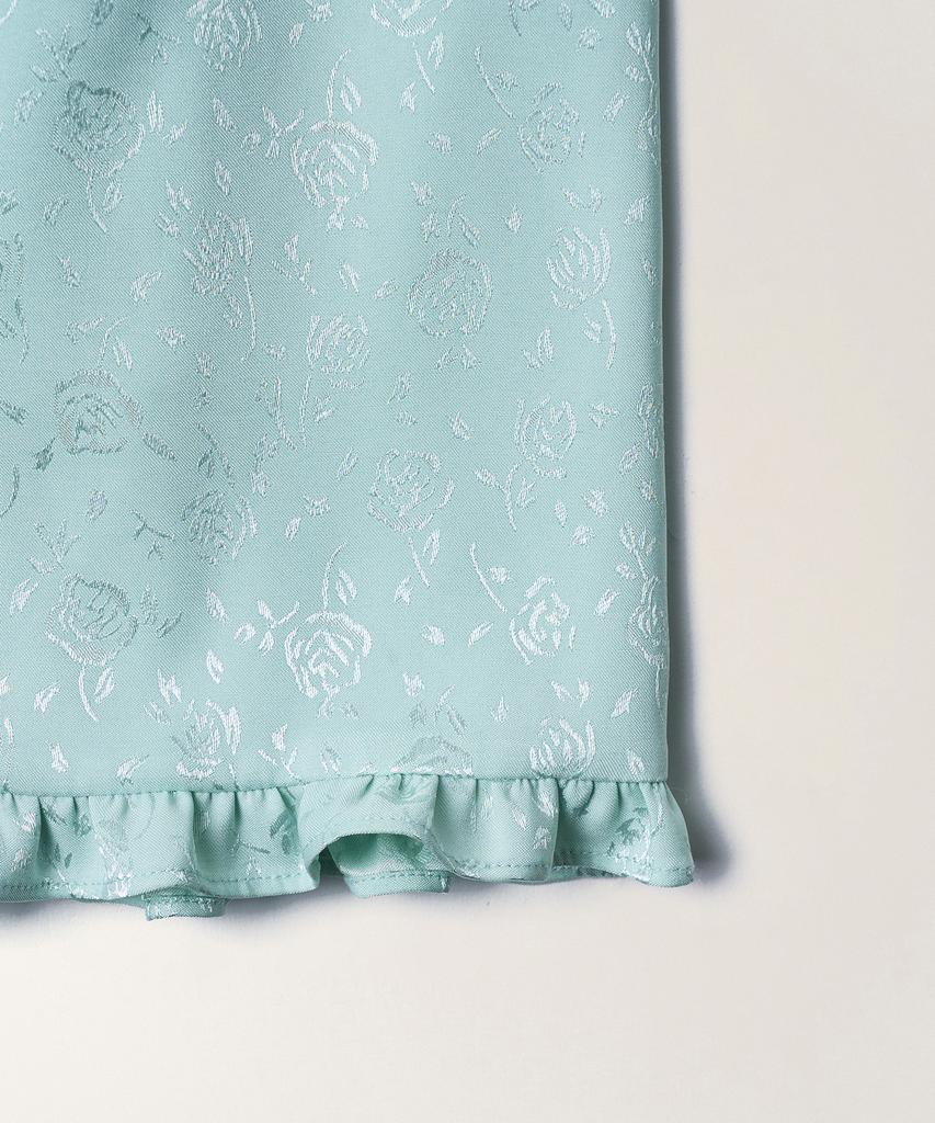 Tudment Satin Frilled Mini Skirt_Mint