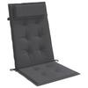 High Back Chair Cushions 2 pcs Anthracite Oxford Fabric