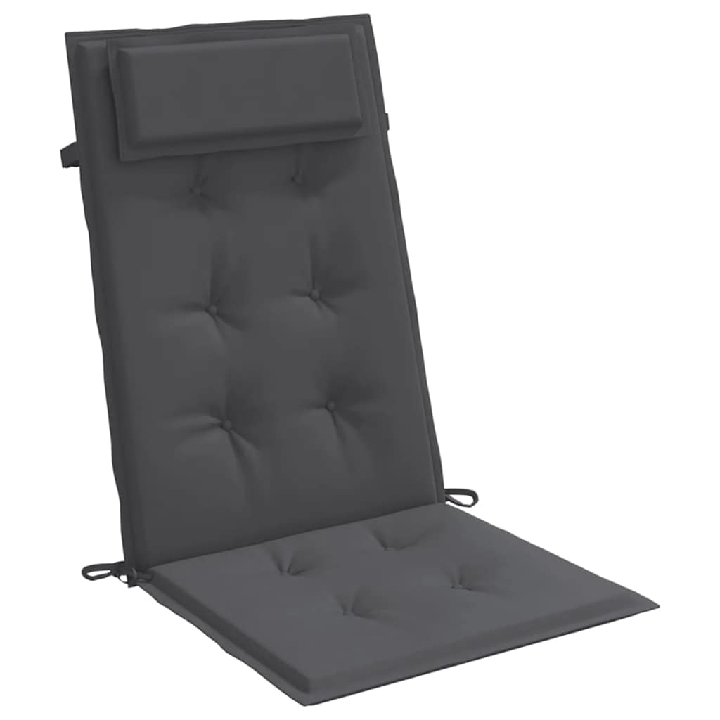 High Back Chair Cushions 2 pcs Anthracite Oxford Fabric
