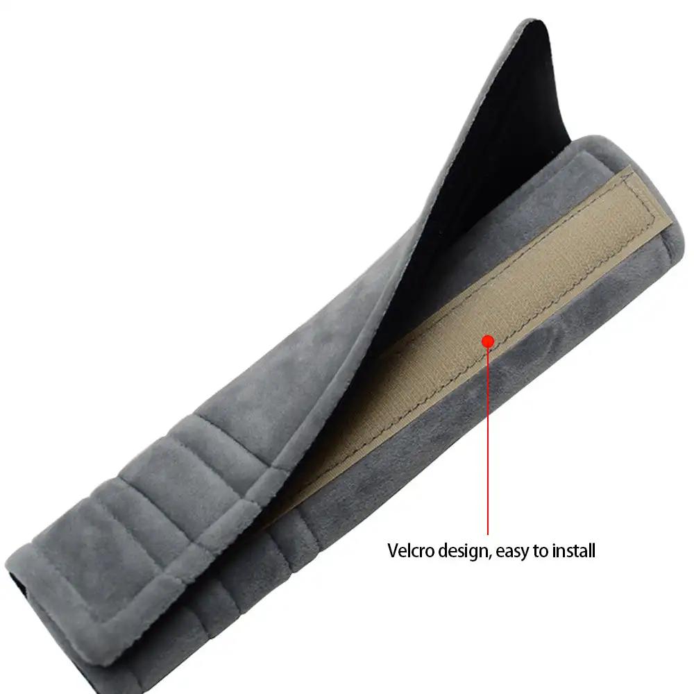 2Pcs Car Seatbelt Covers Velvet Shoulder Strap Covers Soft Plush Cushion Adjustable Seat Belt Cover for Truck Backpack Straps