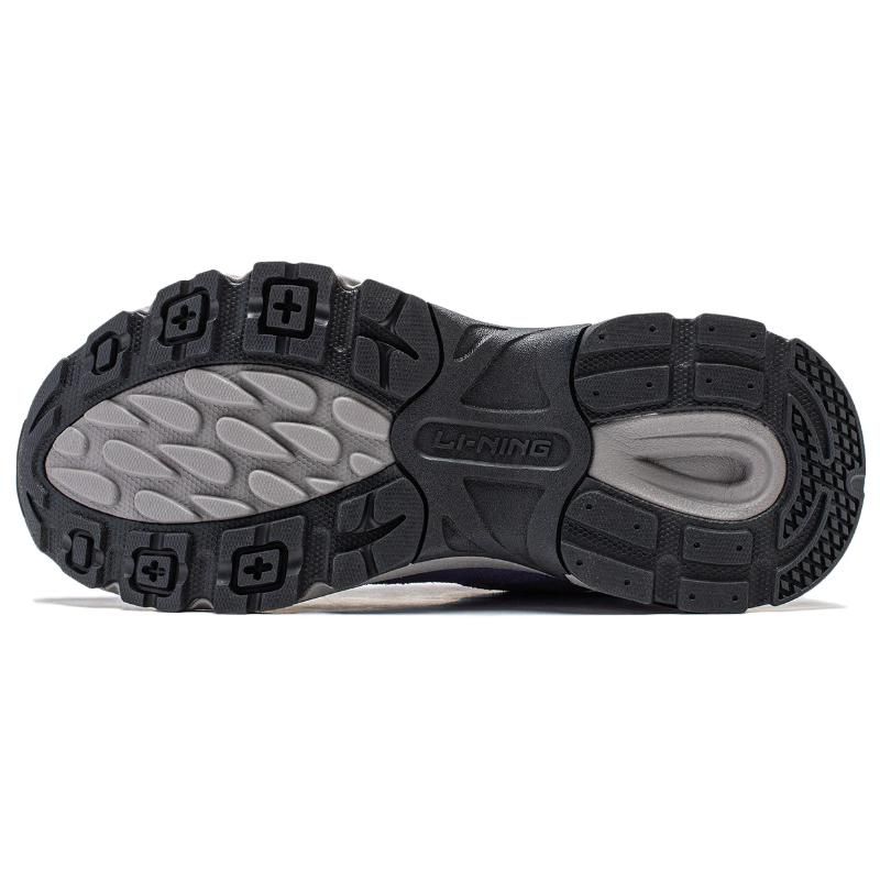Li Ning Beichen Thick Sole Height Increasing Non Slip Wear Resistant Low Top Running Shoes Women Running Shoes Purple Black AGCT426-4
