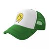 Melting Smiley Face Mesh Baseball Hat Sports Workout Tennis Hats for Unisex Women Adults Outdoor Sports Caps