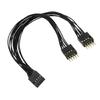 9Pin Motherboard Switcher Splitter Cable Computer Motherboard Extension Cable 9 Pin 1 Female To 2 Male Y Splitter