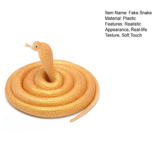 80cm Aspect Réaliste Yeux 3D Serpent Factice Drôle Trompeur Parodie Serpent Artificiel Jouet Cadeau d'Halloween