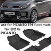 Tappetini in TPE per Kia PICANTO LHD 18-23: Ecologico, Inodore, Impermeabile, Durevole, Antiscivolo.