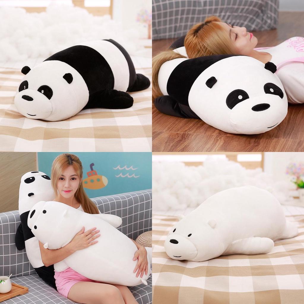 Entzückendes 80cm We Bare Bears Weiches Plüschtier mit entzückenden Grizzly- und Panda-Charakteren