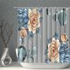 3D Printing Realistic Flower Bird Fish Peacocks Butterfly Home Decoration Waterproof Shower Curtain  Hanging Background Curtains