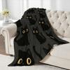 Adorable Kitten Print Flannel Throw Blanket – Cute Gift for Home Office Sofa Car Nap