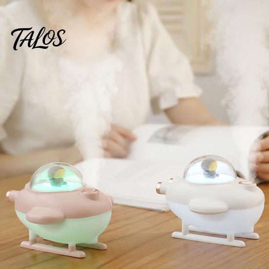 Fine Mist Humidifier Desktop Humidifier, Airplane Shaped with Light, Portable 220ml Water Nursery Tank Capacity Quiet Operation for Skin Moisturizing