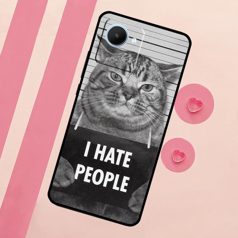 Funny Cat Art For Realme C71 C55 C53 C67 C75 C61 C33 C63 C51 C65 10 11 12 13 14 15 Pro Plus GT7 Pro Case