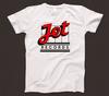Jet Records T-shirt 698 Muzieklabel Jaren 1970 Pop Rock Wizzard ELO Magnum Ozzy Nieuw