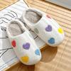 Dames Leuke Slippers met Klein Hartjesdesign Multicolor Winter Huis Schoenen Romantische Liefde Comfortabel Plat Vriendin Cadeau Huisschoenen
