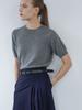 LEIE Yuri Cashmere Wool Half Sleeve Knit (Deep Gray)